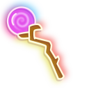 Neon Magic Staff and Wizard Hat pointer