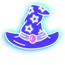 Neon Magic Staff and Wizard Hat cursor