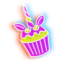 Neon Magic Wand and Cupcake cursor