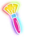 Neon Makeup Brush and Mirror pointer