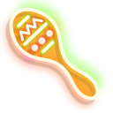 Neon Maracas and Sombrero pointer