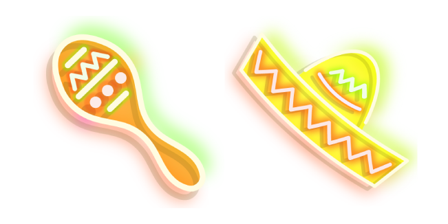 Neon Maracas and Sombrero