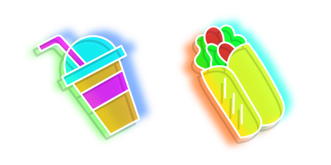 Neon Milk Shake and Shawarma