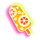 Neon Orange and Berry Popsicles pointer