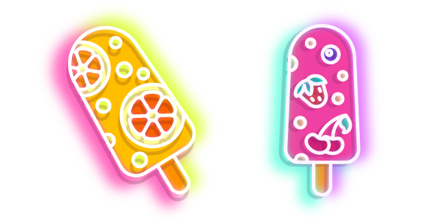 Neon Orange and Berry Popsicles