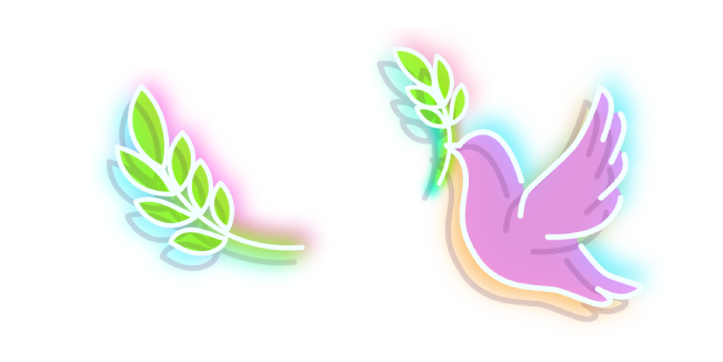 Neon Pigeon and Leaf