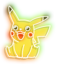 Neon Pokemon Pikachu and Pokeball  pointer