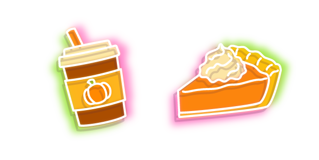 Neon Pumpkin Spice Latte and Pumpkin Pie