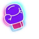 Neon Punching Bag and Boxing Glove cursor