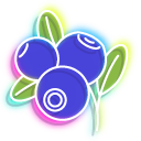 Neon Raspberry and Blueberries cursor