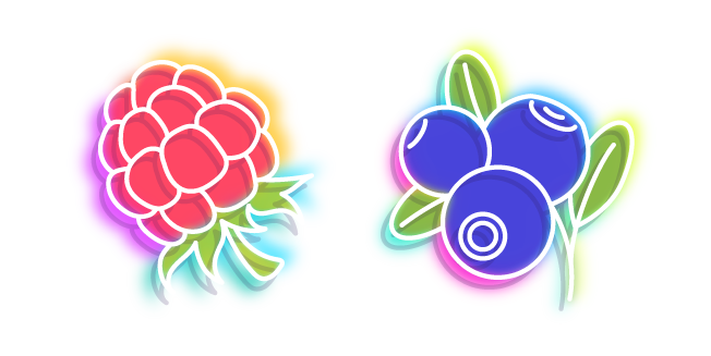Neon Raspberry and Blueberries
