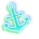 Neon Sailboat and Anchor pointer
