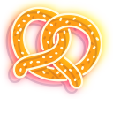 Neon Sausages and Pretzel  cursor