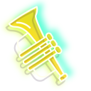Neon Saxophone and Trumpet pointer