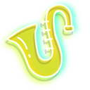 Neon Saxophone and Trumpet cursor