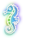 Neon Seahorse and Shell cursor