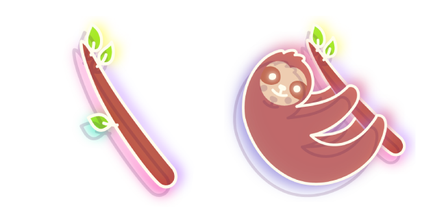 Neon Sloth and Branch