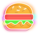 Neon Soda and Burger cursor