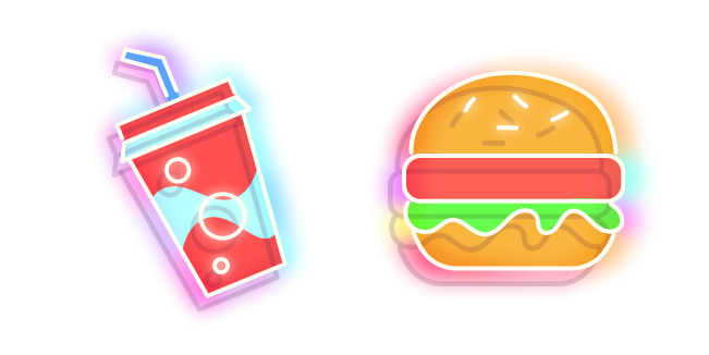 Neon Soda and Burger