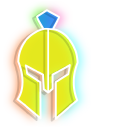 Neon Spartan Helmet cursor