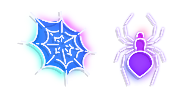 Neon Spider and Web