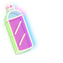 Neon Spray Paint and Cap pointer