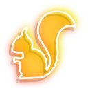 Neon Squirrel and Acorn cursor