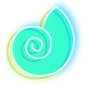 Neon Starfish and Shell cursor