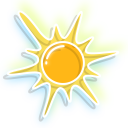 Neon Sun and Rainbow pointer