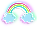 Neon Sun and Rainbow cursor