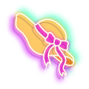 Neon Sun Hat and Glass of Lemonade pointer