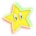 Neon Super Mario Mushroom and Super Star pointer