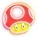 Neon Super Mario Mushroom and Super Star cursor