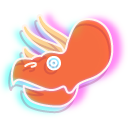 Neon T-Rex and Triceratops cursor