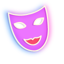 Neon Theatre Masks pointer