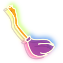 Neon Witch and Broom pointer