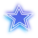 Neon Yellow Moon and Blue Star cursor