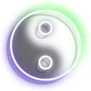 Neon Yin-Yang and Hand Fan cursor