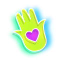 Neon Yoga Peace and Donation pointer