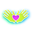 Neon Yoga Peace and Donation cursor