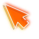 Orange Arrow and Purple Hand Neon pointer