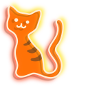 Orange Cat Neon pointer