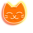 Orange Cat Neon cursor