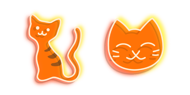 Orange Cat Neon