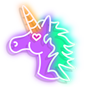 Pink and Purple Unicorn Neon cursor