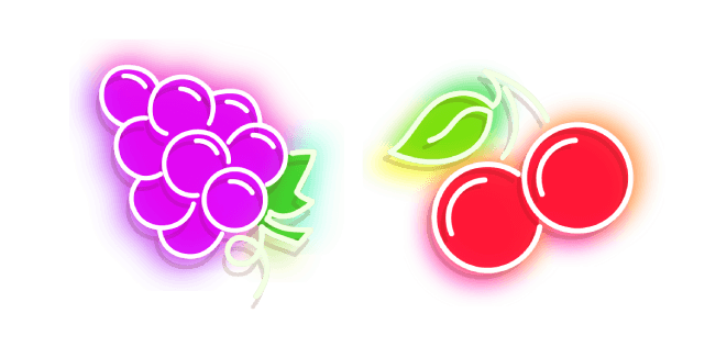 Purple Grape and Red Cherry Neon