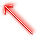 Red Arrow and Yellow Pointer Hand Neon pointer