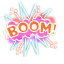 Red Bomb and Boom Neon cursor