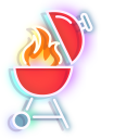 Red Hot Sausage and Grill Neon cursor