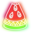 Red with Green Watermelon Neon cursor